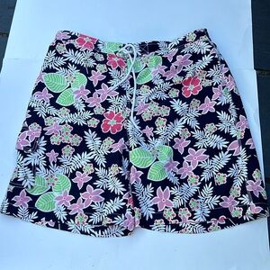 Floral mens bathing shorts threads saks fifth avenue Sz XL